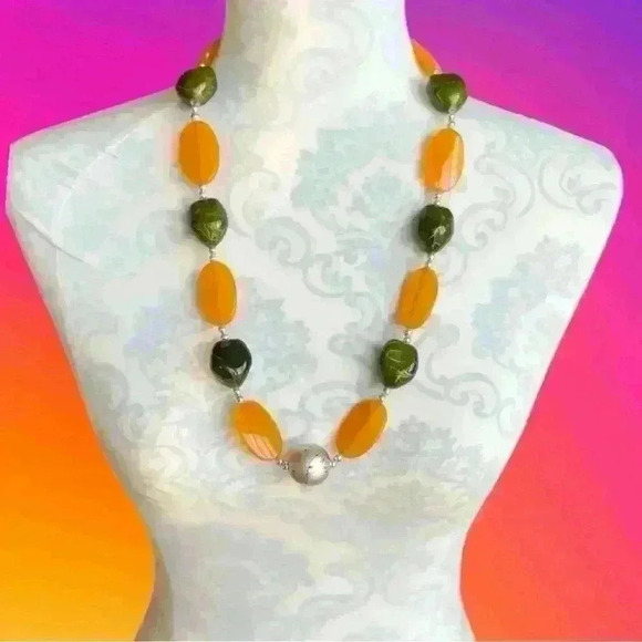 Vintage  Agate necklace - Picture 5 of 6